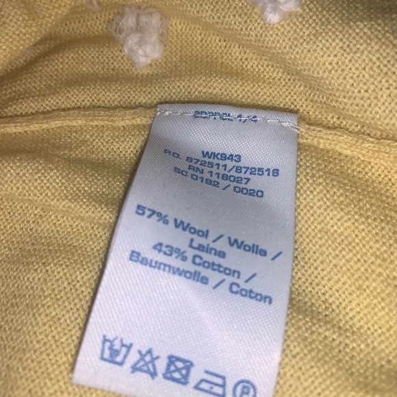 Boden French Knots Embroidered Wool Blend Lightweight Pullover Sweater Yellow - Picture 12 of 15